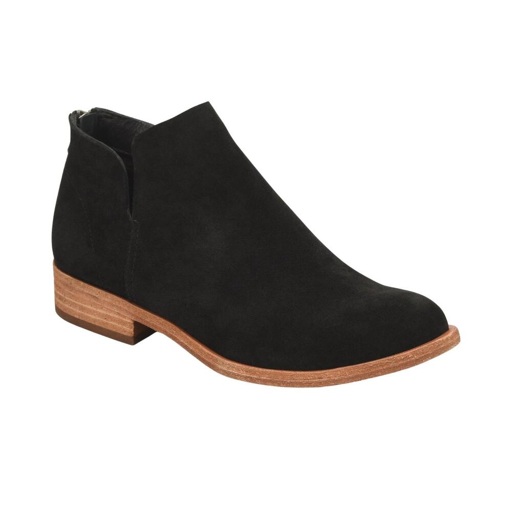 Kork Ease Renny Women's Ankle Bootie Cutout Back Zipper Black Suede 6 M